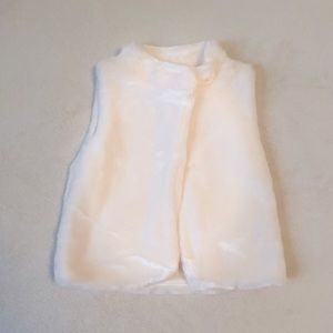 White Faux Fur Vest